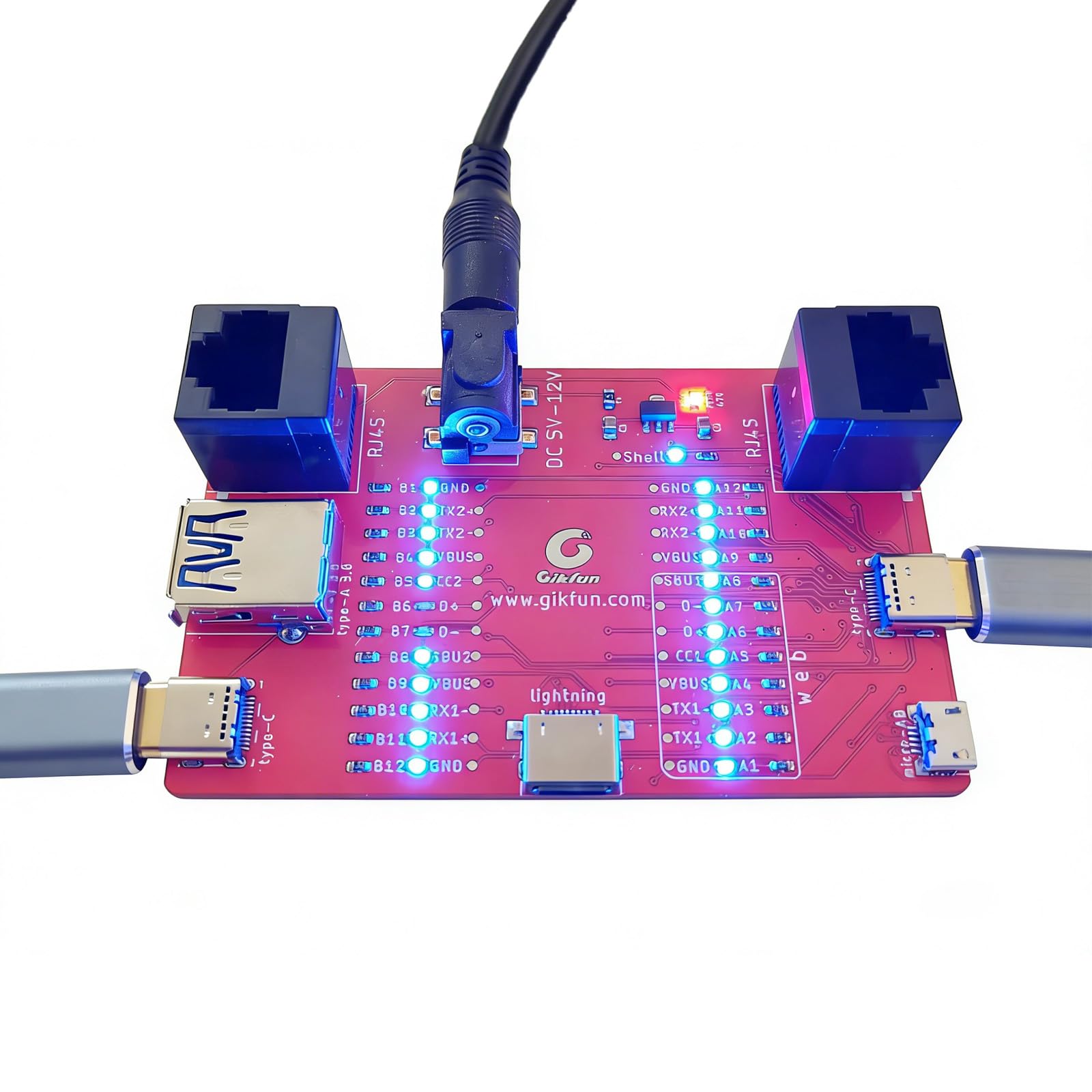 Cable de datos línea de prueba USB Tipo C y Micro USB modulo GK1030 8