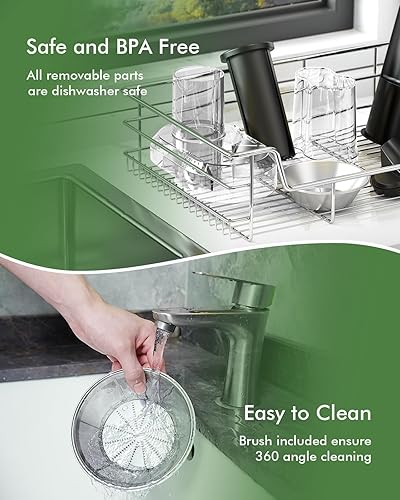 Miniatura 7 de SIFENE Exprimidor centrífugo de 800 W, canal de alimentación de 3.2 pulgadas de ancho, extractor de alto rendimiento de jugo, fabricante de jugo de