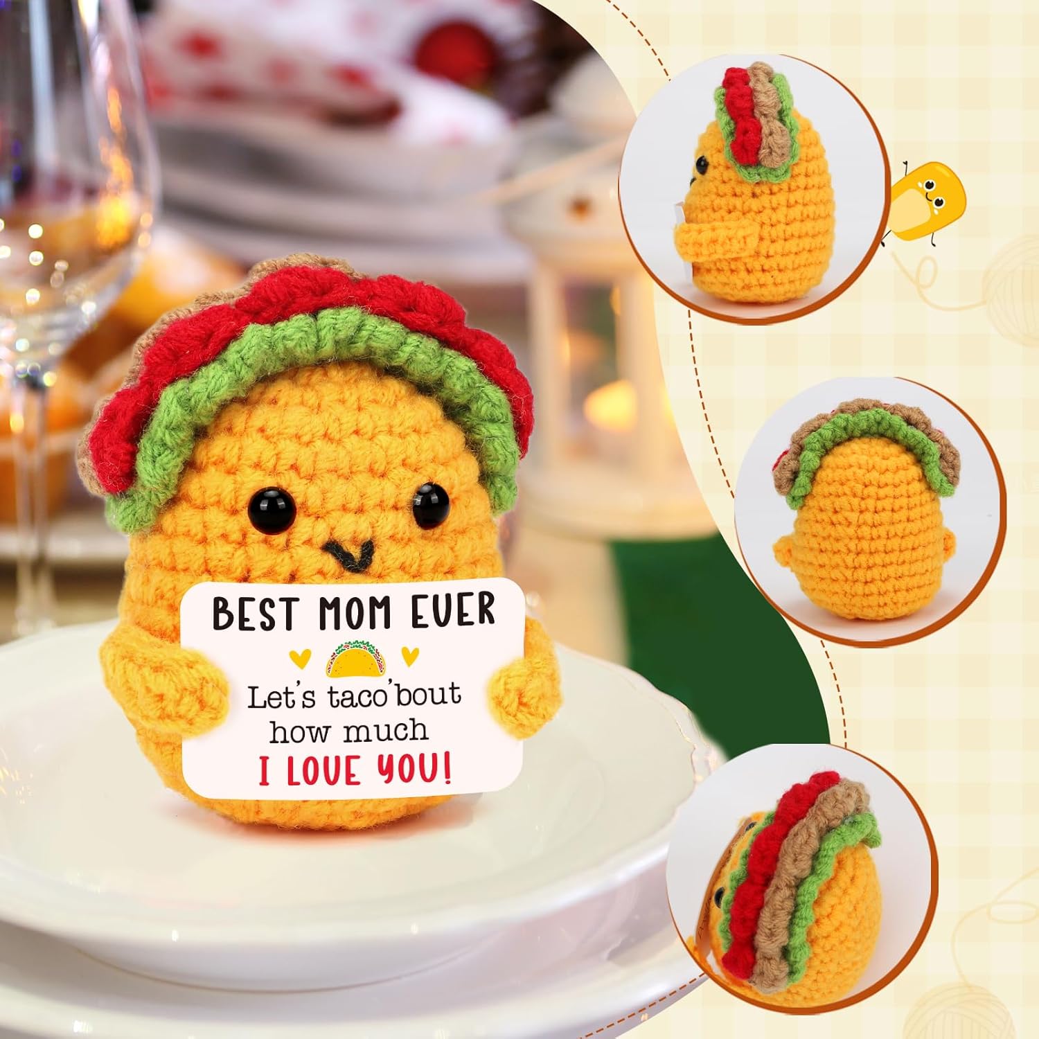 Gifts for Mom Christmas Birthday Gifts from Daughter Son, I Love Best Mom Ever Christmas Birthday Mothers Day Ideas Gift, Funny Crochet New Bonus Step Single Moms Mama Mum Valentines 2025 Present - Image 7