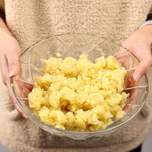 Miniatura 28 de Joyoldelf Triturador de papas de acero inoxidable resistente, herramienta de cocina integrada profesional y triturador de alimentos con mango