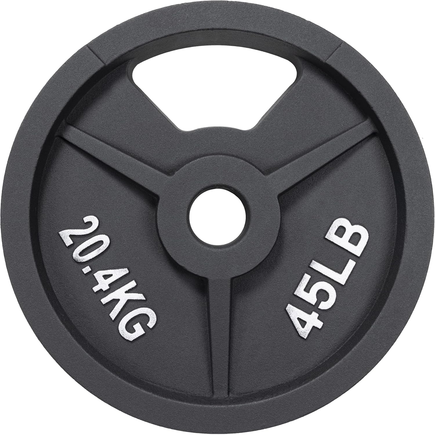 Elevon 2-Inch/1-Inch Cast Iron Weight Plate for Strength Training and Weightlifting, Olympic Grip Plate for Barbell