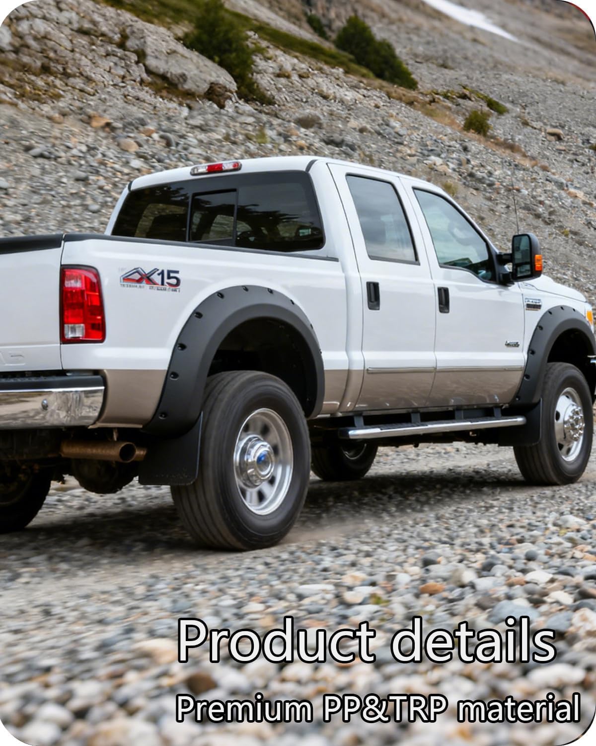 Mud Flaps for Ford F250 F350 Super Duty (2011-2016), 4PCS Front & Rear Splash Guards Mud Guards, Compatible with F250 F350 F450 F550 with Fender Flares
