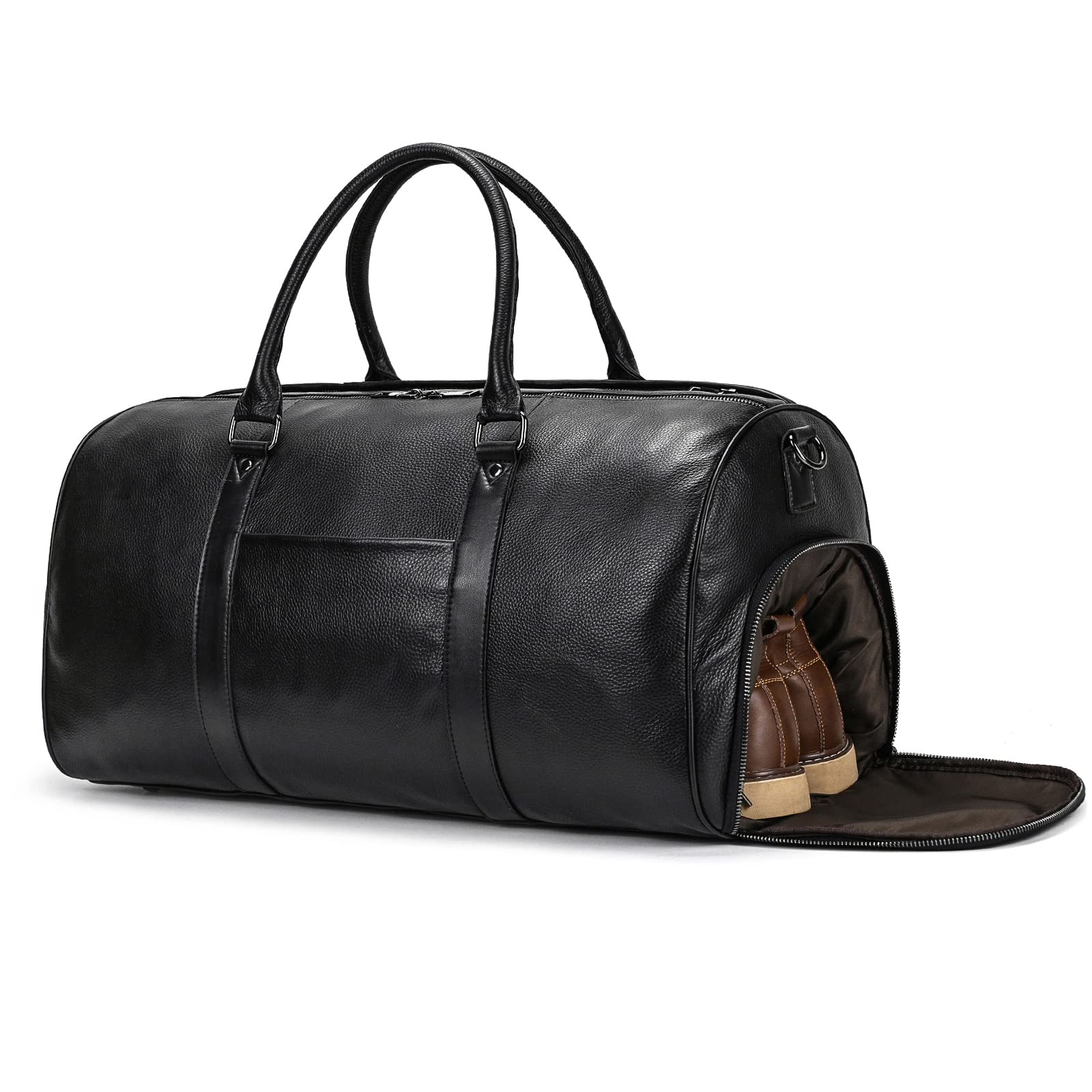 Reisetaschen Herren echt Leder Weekender Tasche Großen Kapazität Reisetasche Unisex Vintage Handgepäck Bag Overnight Weekend Bag