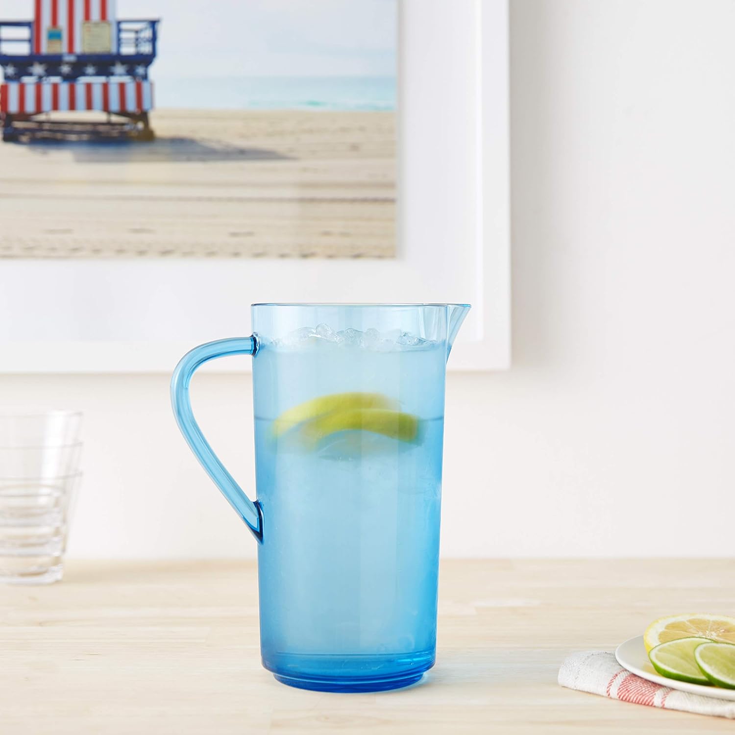 Drinique Unbreakable Tritan 64oz Stackable Beverage Pitcher (1 Pack) - Blue