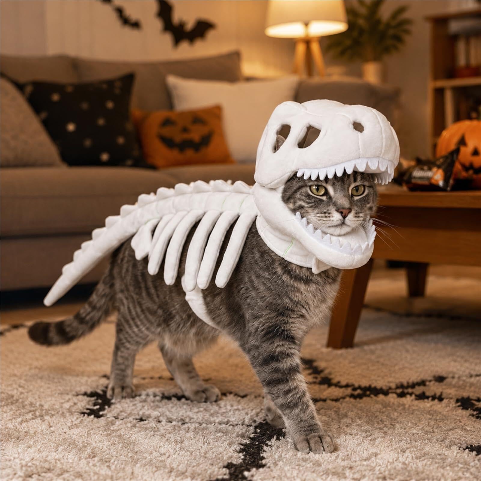 Générique Costume da dinosauro per gatto e cane, costume da gatto