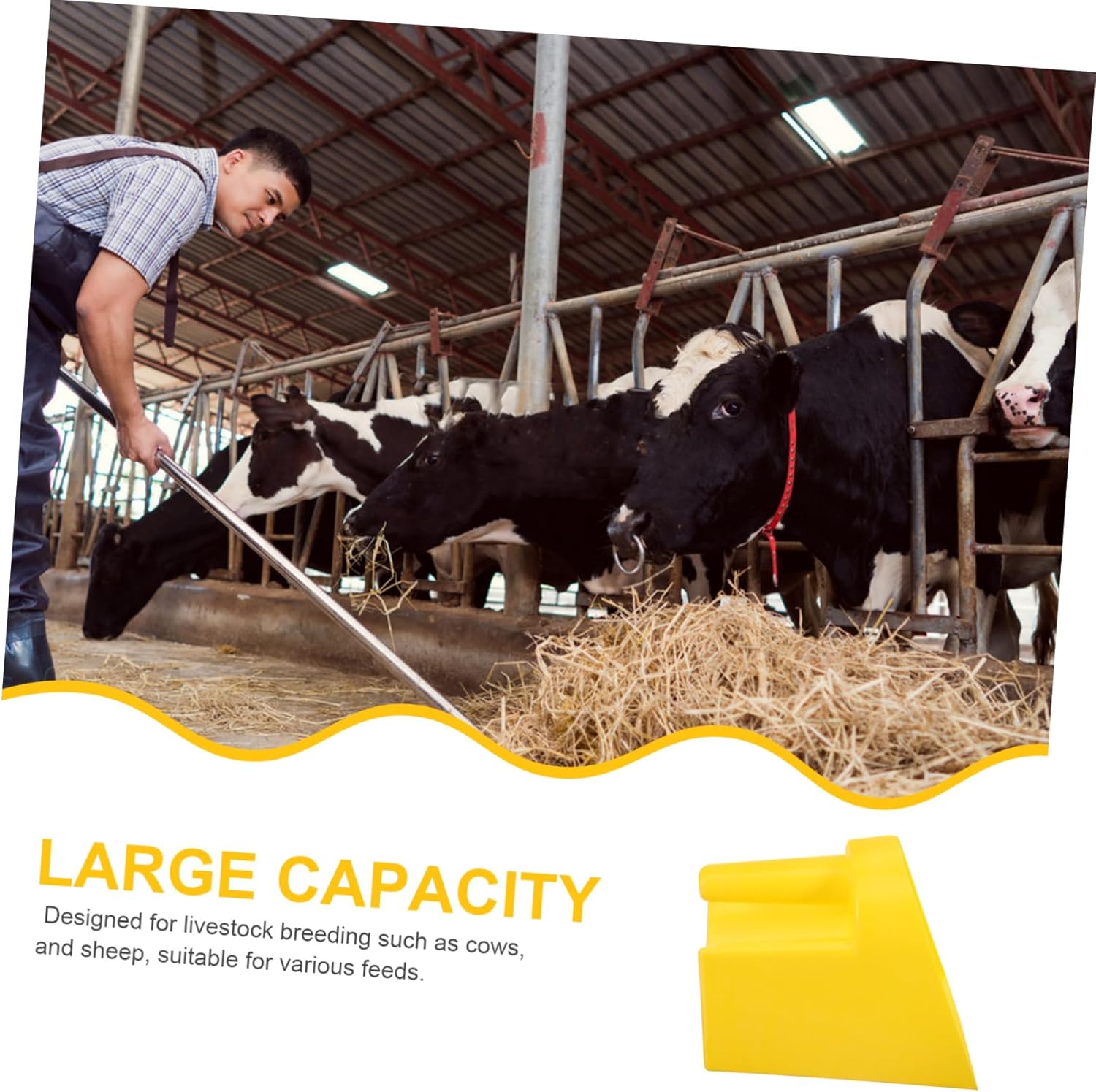 Feeding Shovel Heavy Duty Utility Scoop for Farm Livestock Food Feeding Smooth Surface for Easy Cleaning Durable Design for Poultry and Livestock Use