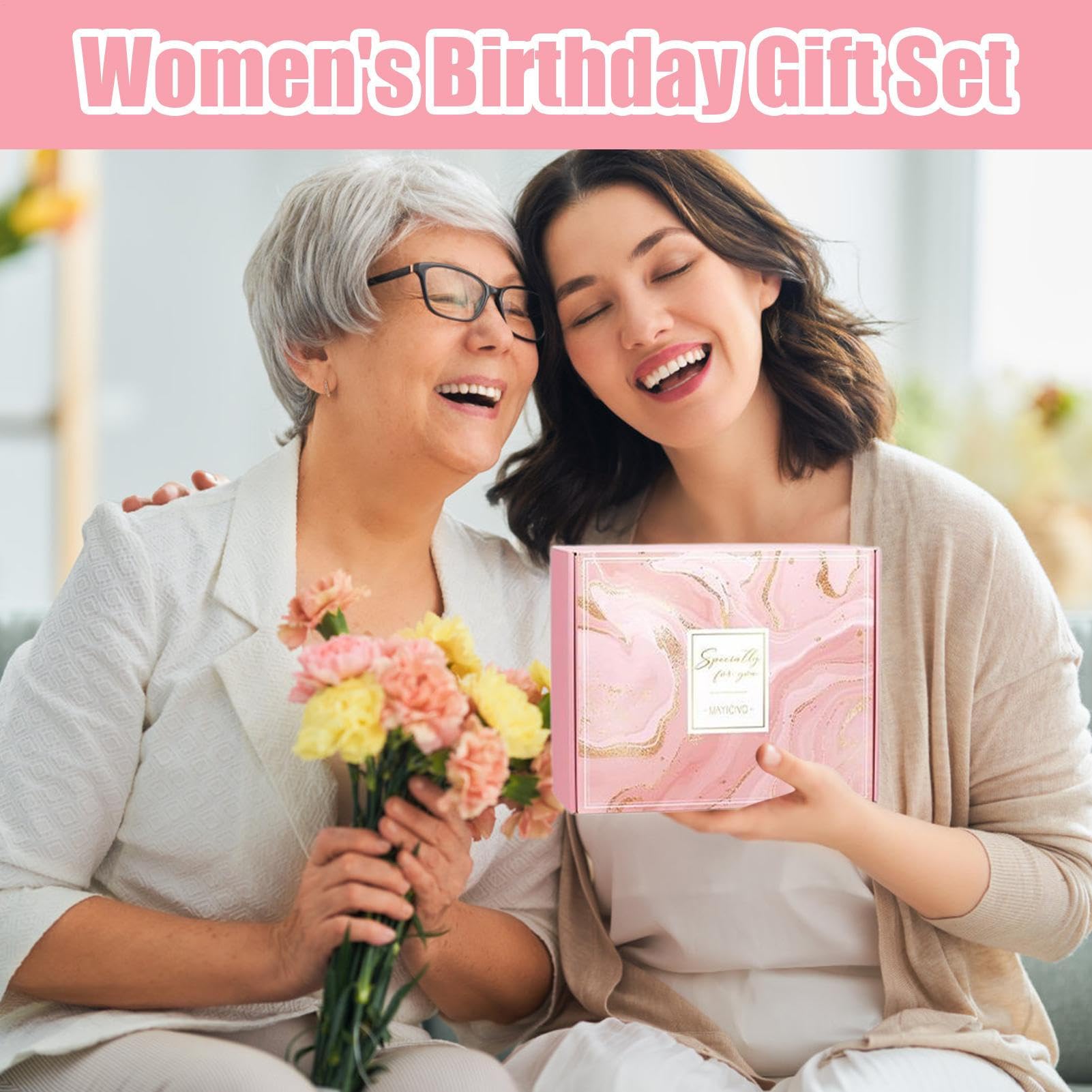 Damen-Set, Spa & Körperpflege, Entspannungs-Set mit Flanelldecke für Postpartner, Muttertag, Geschenk zum Ruhestand