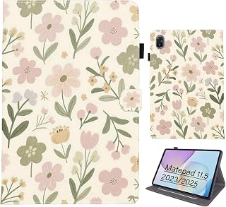 Tablet Funda para Huawei Matepad 11.5 2025/2023 DBY2-W00 en Cuero PU - Colores Vibrantes & Diseños Elegantes, Activación/Reposo Automático, Hierba Amarilla