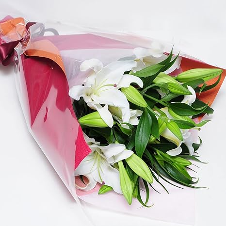 Amazon 誕生日や記念日に喜ばれる生花の花束 カサブランカ 輪の花束 花工房フラワーギフト 花束 オンライン通販 Amazon 誕生日や記念日に喜ばれる生花の花束 カサブランカ 輪の花束 花工房フラワーギフト 花束 オンライン通販