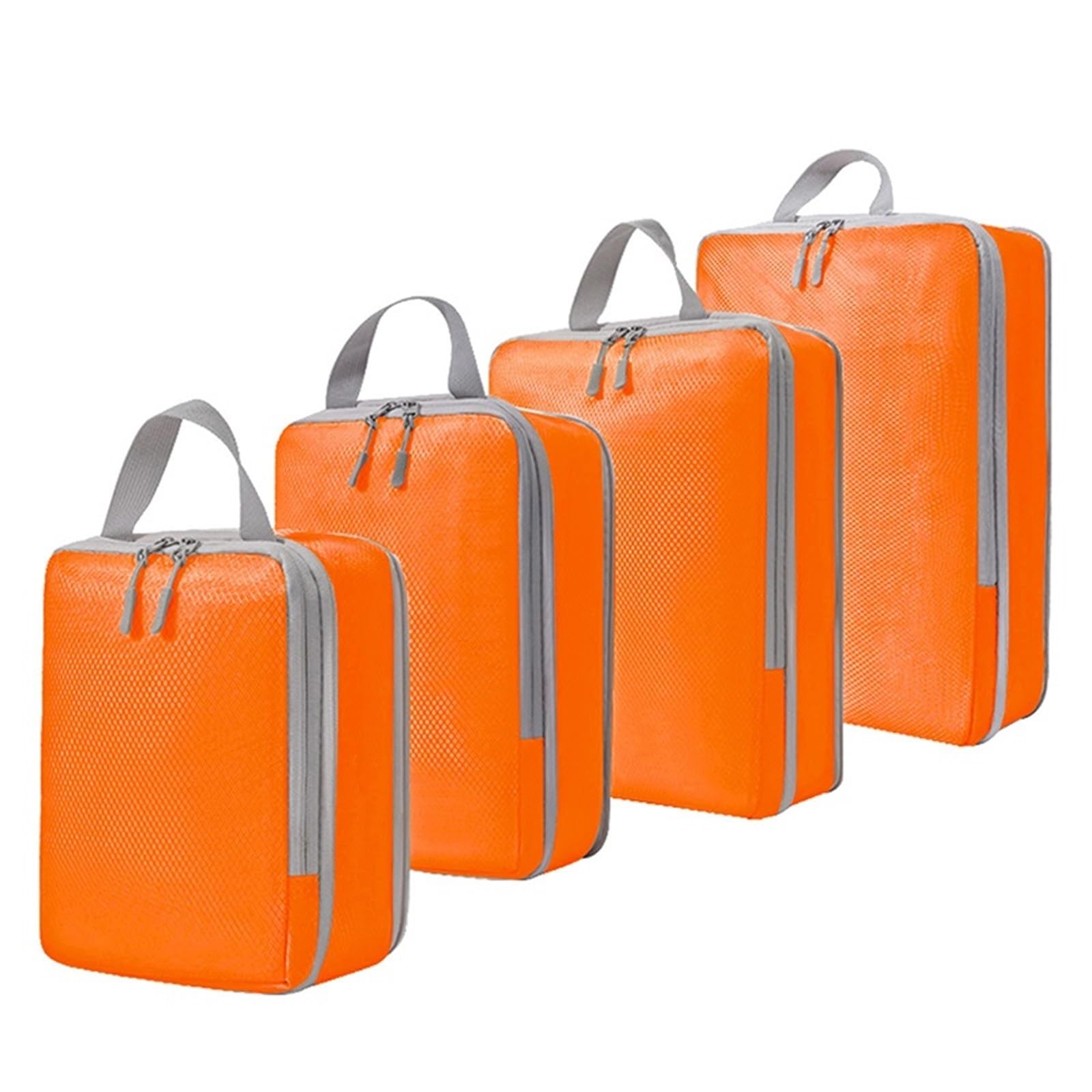Travel Compression 4 Set Storage Bag Luggage Clothing Packaging Portable para Ropa, Ropa Interior(Orange)