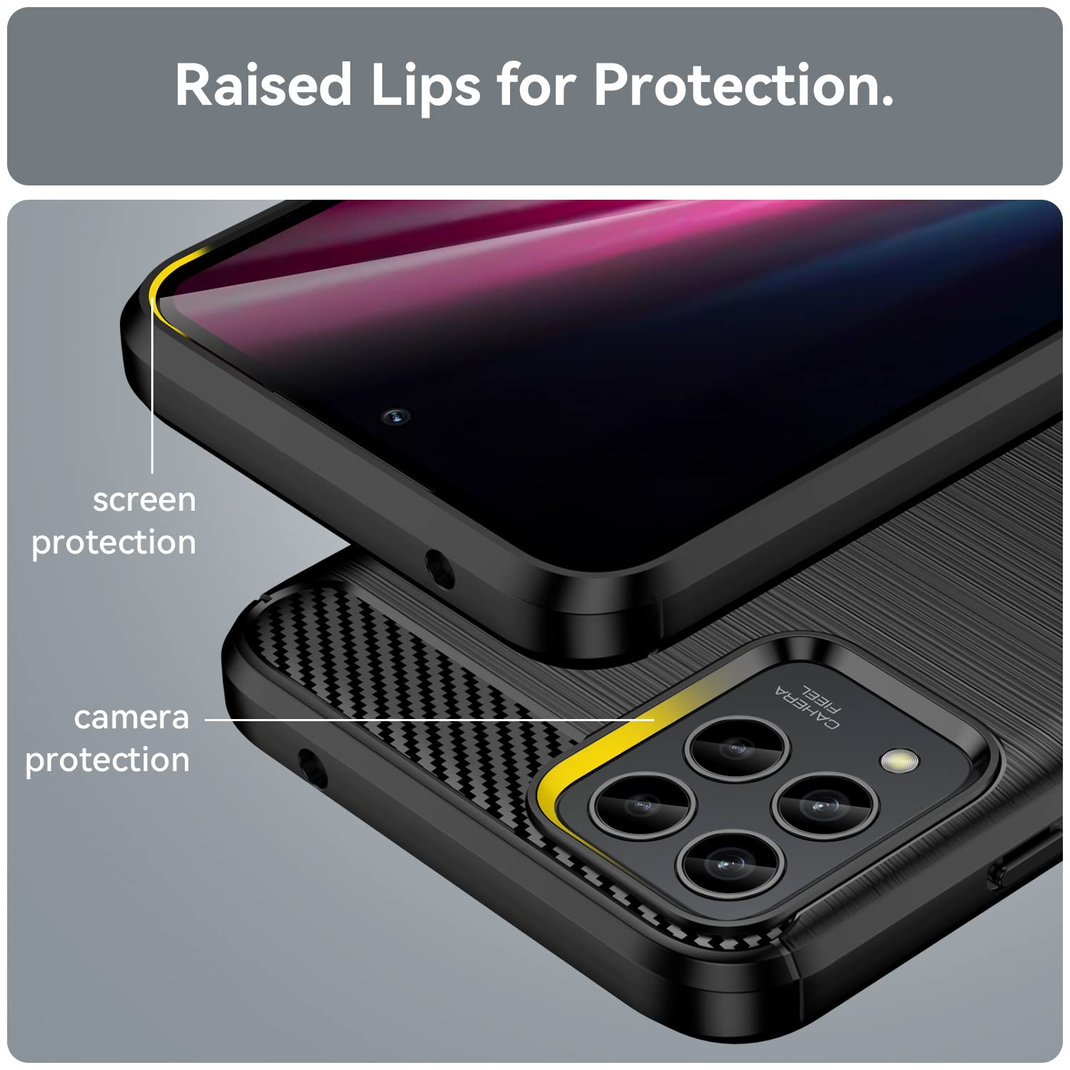 LCEHTOGYE Cover per T-Mobile T Phone PRO 5G,Nero