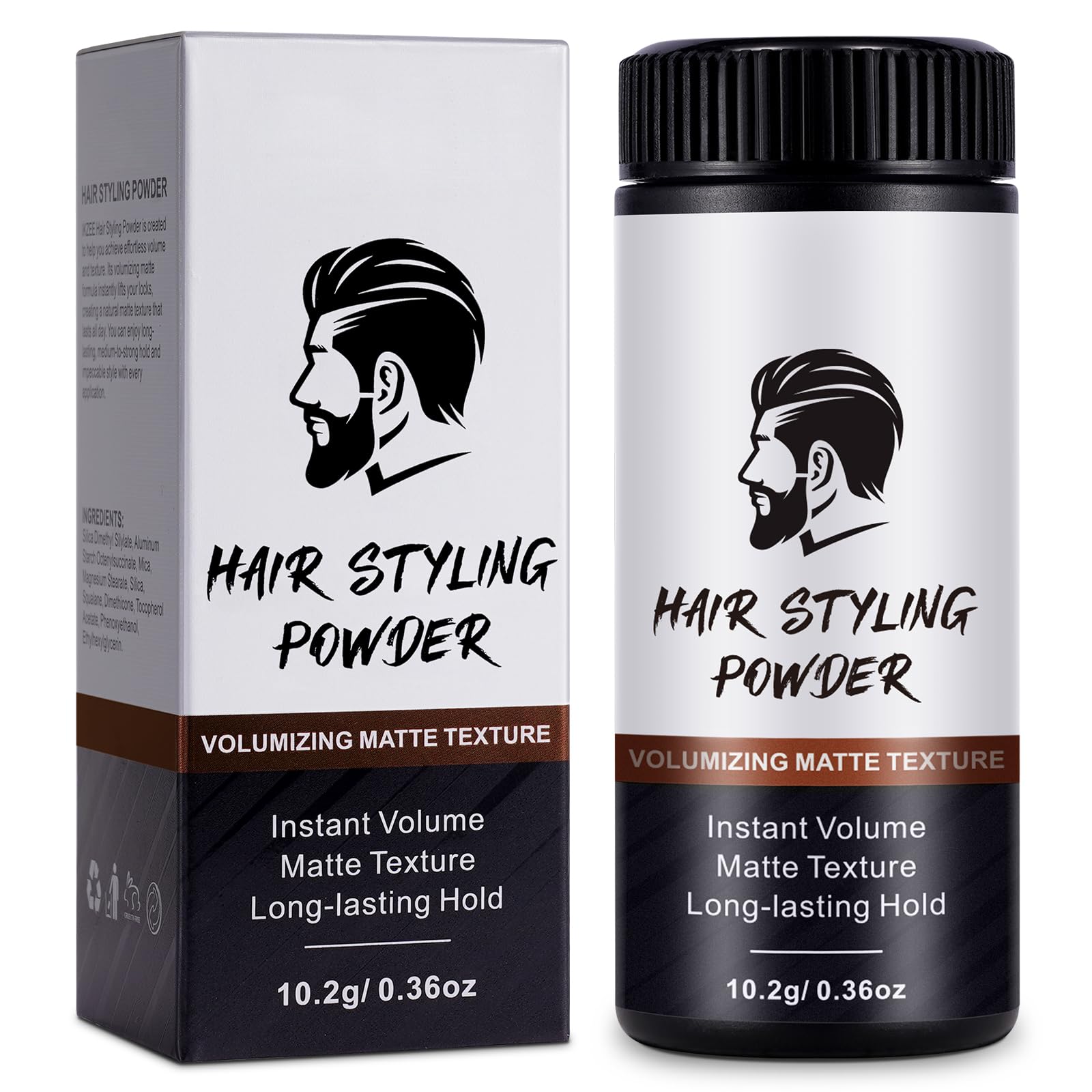 Volumen Puder Haare für Männer, Haar-Styling-Puder, Styling-Puder für Männer mit Natürlichem Look – Matte Textur, Lang Anhaltender Halt – Einfach Aufzutragen, Nicht Fettend