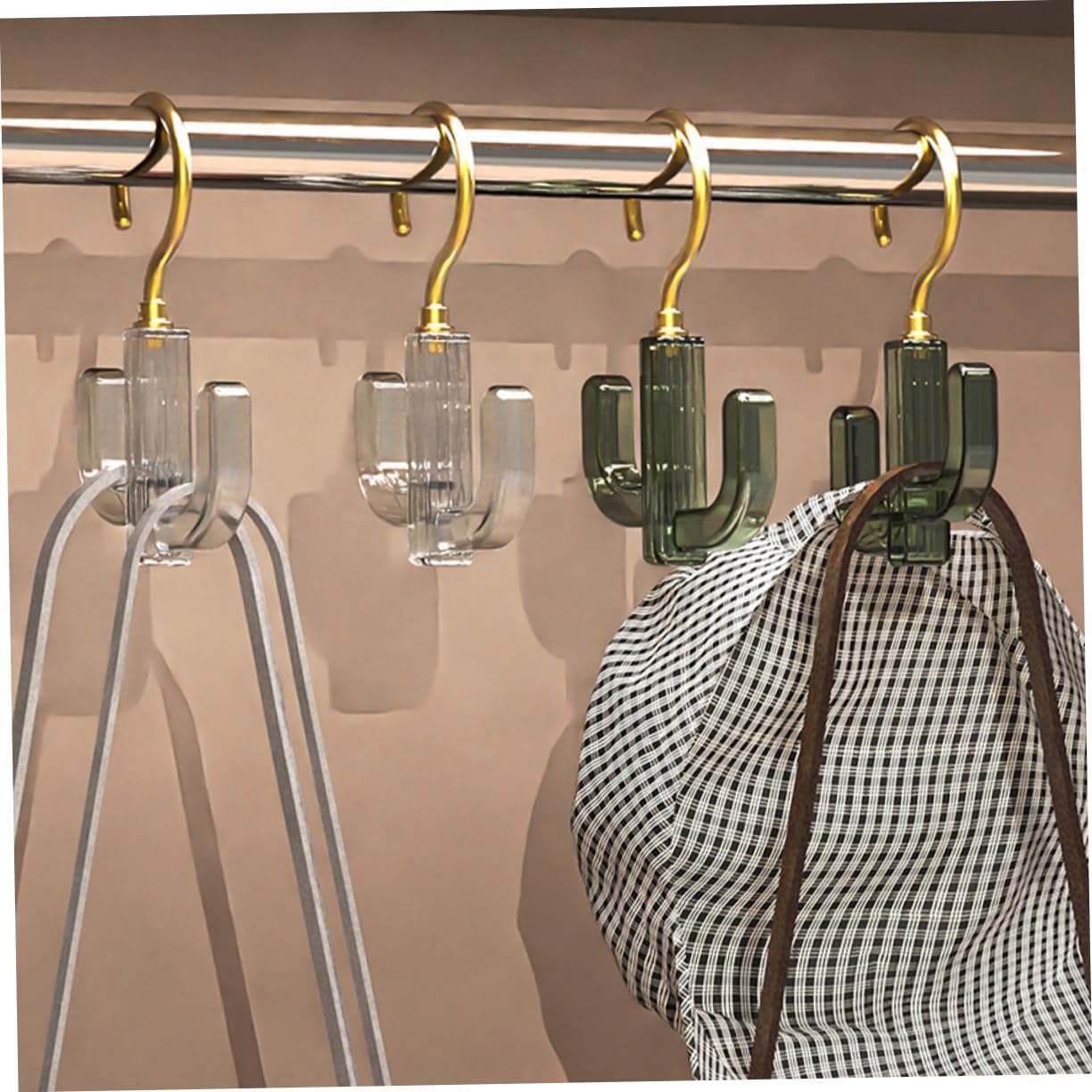 2pcs 360 Degree Rotating Belt Tie Hanger for Closet Organization image 5