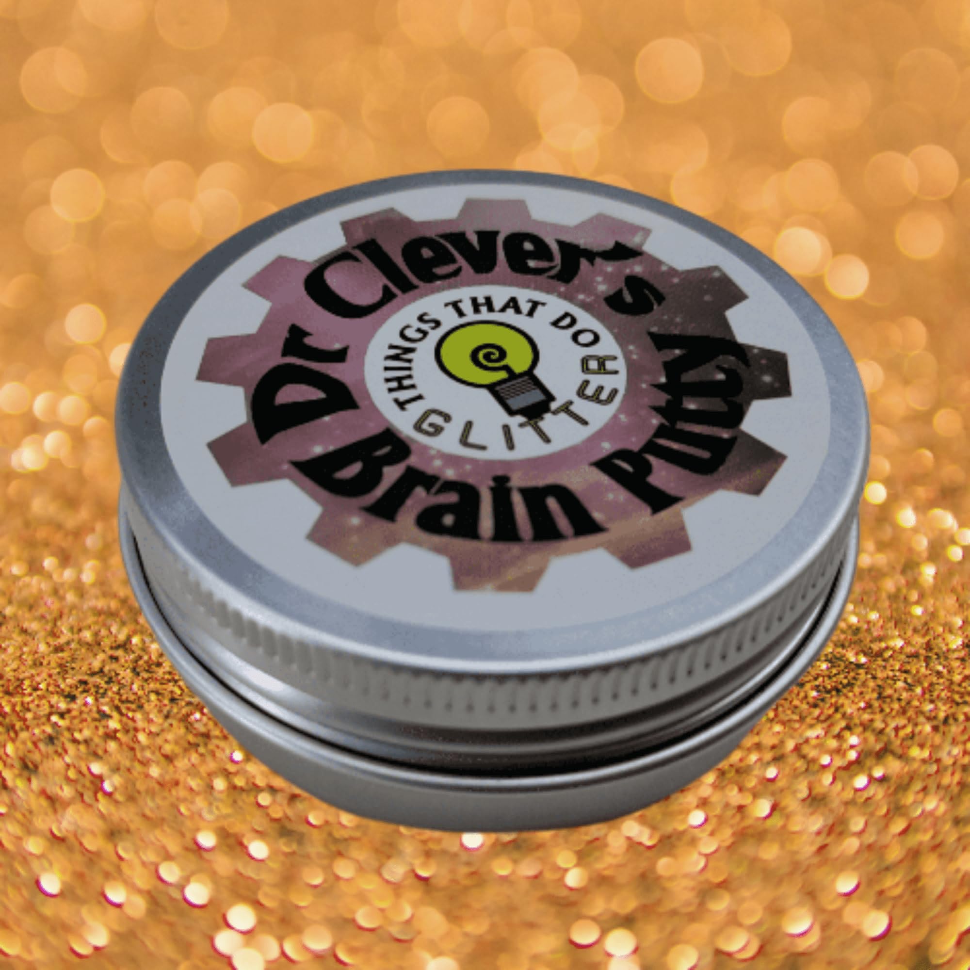 Dr CleverTM Stress Putty | Sensory Relief | Fidget Toy | Relax and Concentrate | Glitter Sparkle20g tin
