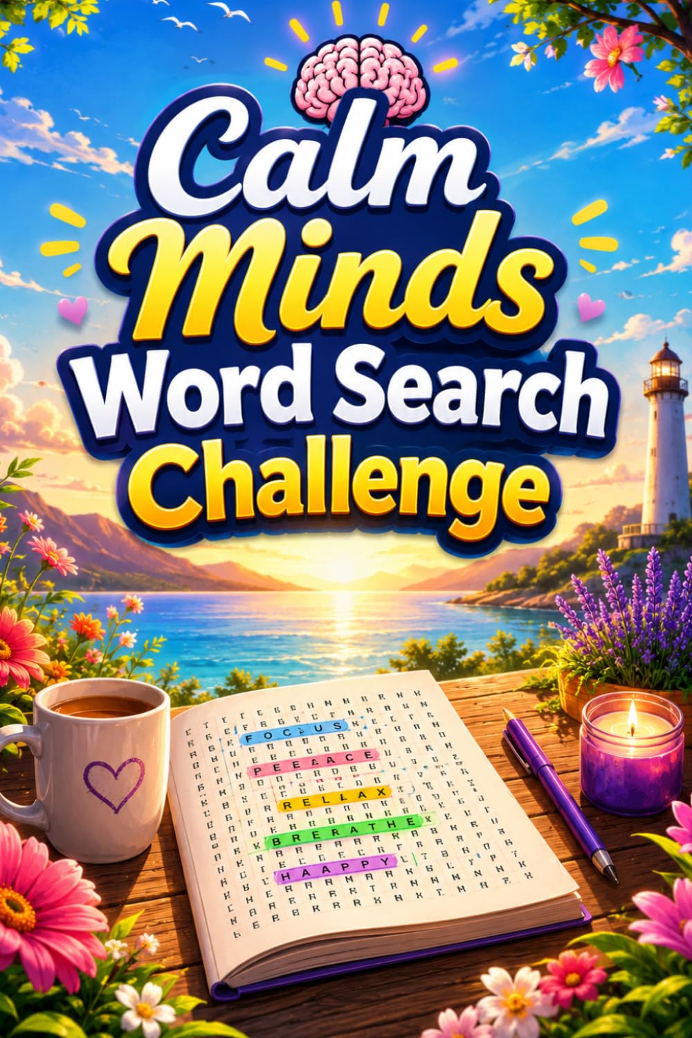 Calm Minds Word Search Challenge: Relaxing Word Puzzles to Refresh Your Mind, Relieve Stress, and Find Your Inner Peace