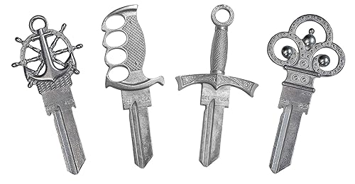 Lucky Line Forged House Key Blanks, Variety 4 Pack in