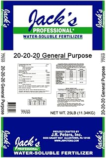 Jack's Classic 20-20-20 Water-Soluble Fertilizer with Micronutrients - 25lb for Hydroponics & Heavy Feeders