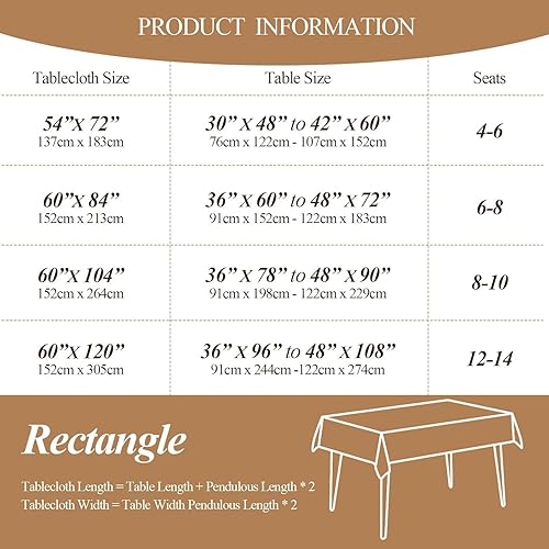 Miniatura 6 de Simple&Opulence Mantel texturizado 100% lino, decoración de mesa de cocina y comedor, para uso en exteriores e interiores (lino básico, 54 x 72