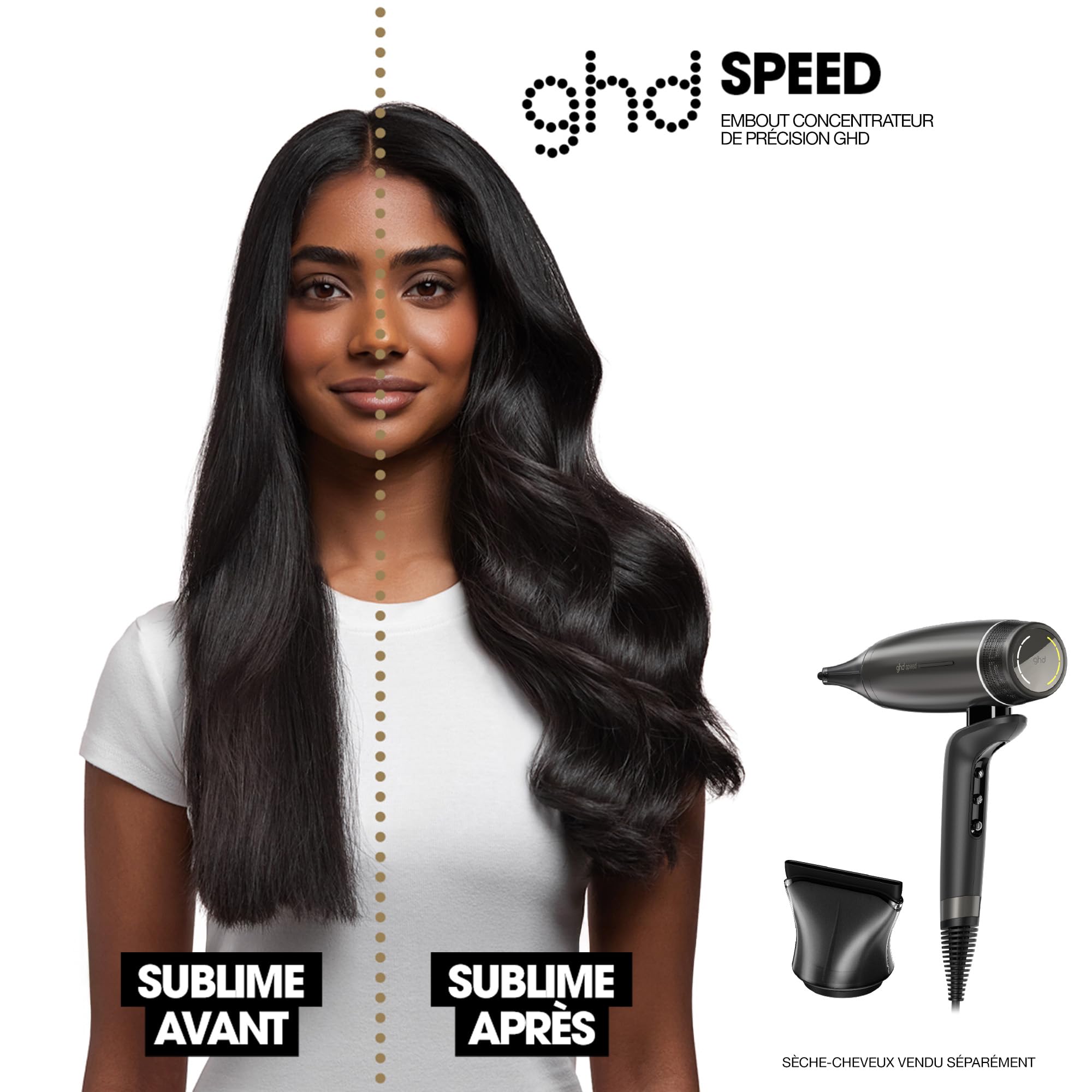 ghd - Embout de Précision pour Seche cheveux - Embout concentrateur 68 mm pour sèche-cheveux ghd Speed - Idéal pour des brushings précis et travaillés sur tous types et toutes longueurs de cheveux