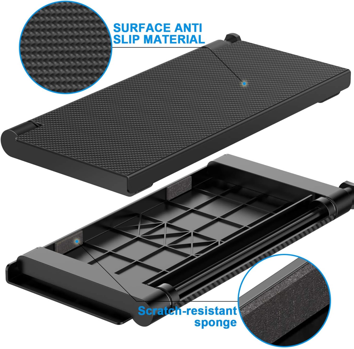 Xergur TV Top Shelf Mounting - Screen Top Shelf, TV Screen Storage Bracket Stand, TV Monitor Stand, TV Wall Mount, Wall TV Bracket, Screen Top Shelf Storage, Rack Mount Shelf (Black)