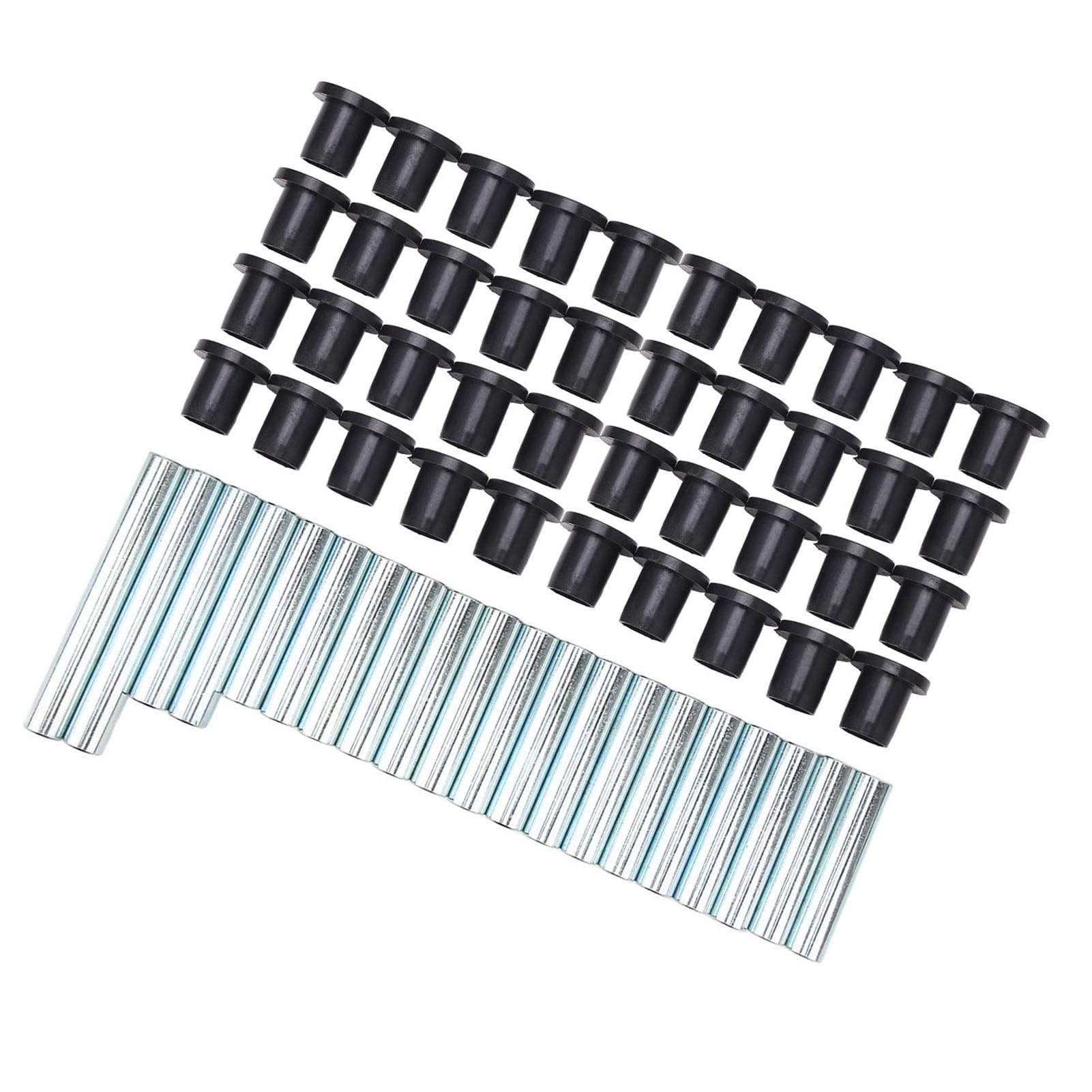 Zestaw tulei wahacza sterującego 60 szt. Czarne tuleje zawieszenia o niskim zużyciu zamiennik dla Polaris XP 800 2010 2014 Stal i materiał ABS 7501097
