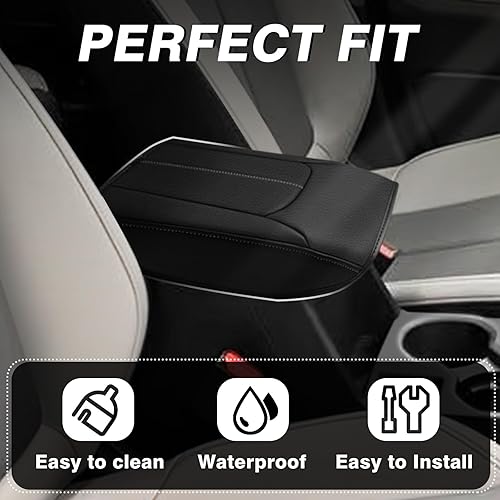 Miniatura 573 de Muslogy Funda de consola central compatible con Honda Pilot 2023 2024 2025, 2024 2025 2026 Ridgeline/Passport Accesorios para apoyabrazos, tapa