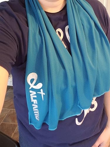 Miniatura 6 de Alfamo Toalla de enfriamiento para deportes, entrenamiento, fitness, gimnasio, yoga, pilates, viajes, camping y más