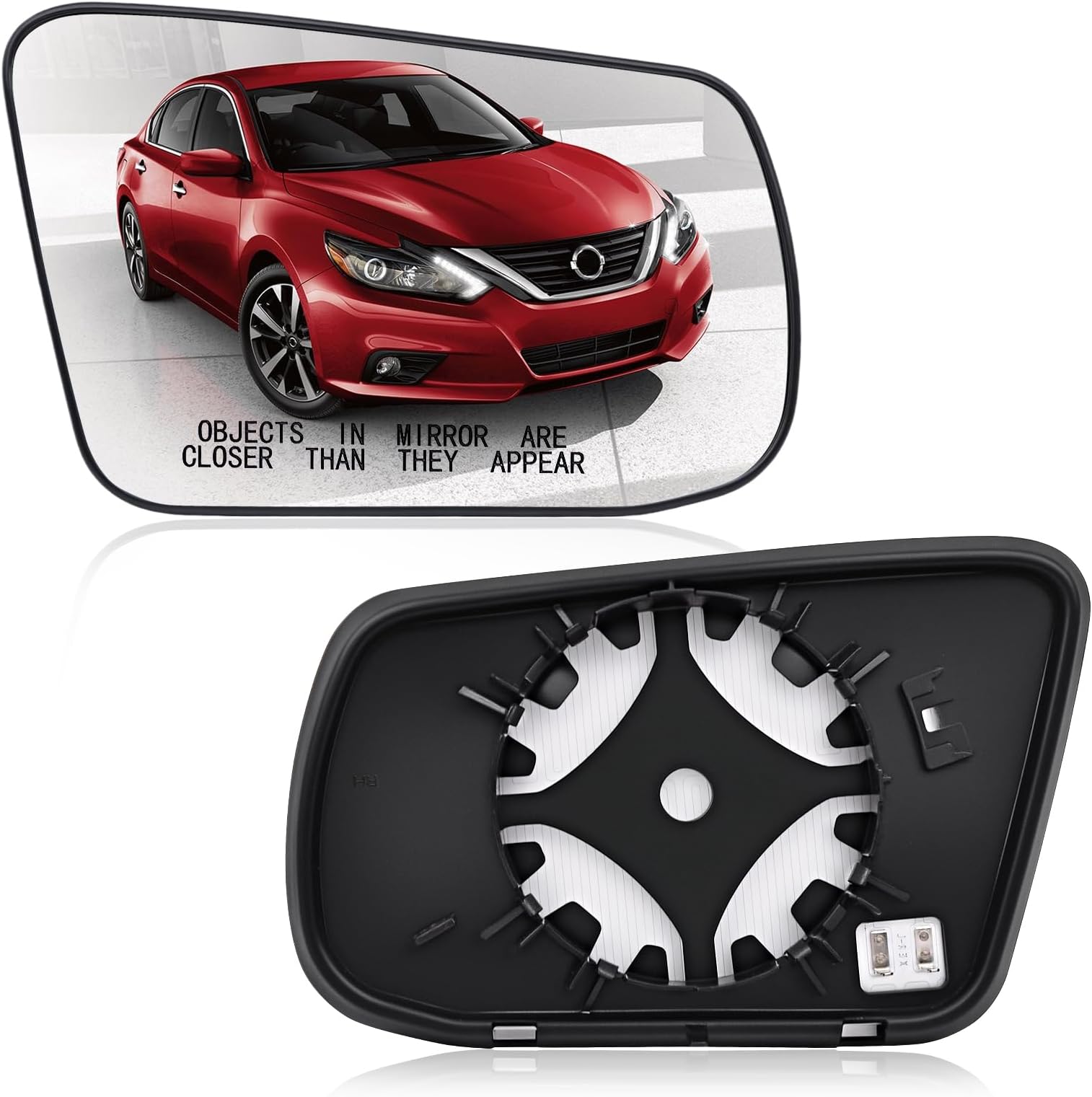 TOPMAX Passenger Side Mirror Replacement Glass for Nissan