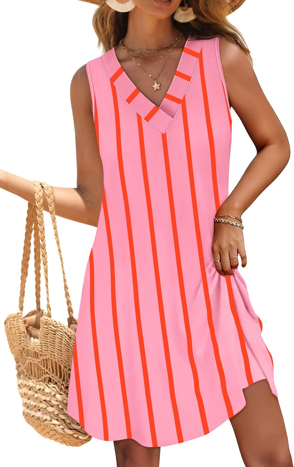 WIHOLL Summer Dresses for Women Beach Vacation Clothes Sundress Dress Hawaiian Boho Dresses Fashion Travel Cruise Outfits image 2