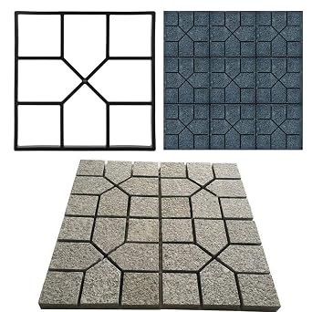Walk Maker Reusable Concrete Maker Malds, Stepping Stone for DIY Garden Concrete, Patio Lawn Walkway, Yard Floor Paving