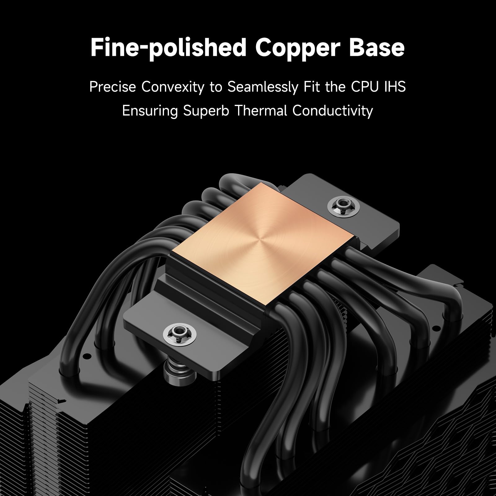 PCCOOLER CPS RT Serie Ventola di CPU, RT620Pro Raffreddatore d'aria Ventola a doppia torre Sistema di raffreddamento CPU a 6 condotti termici, per Intel LGA 115X/1200/1700, AMD AM4/AM5 Nero