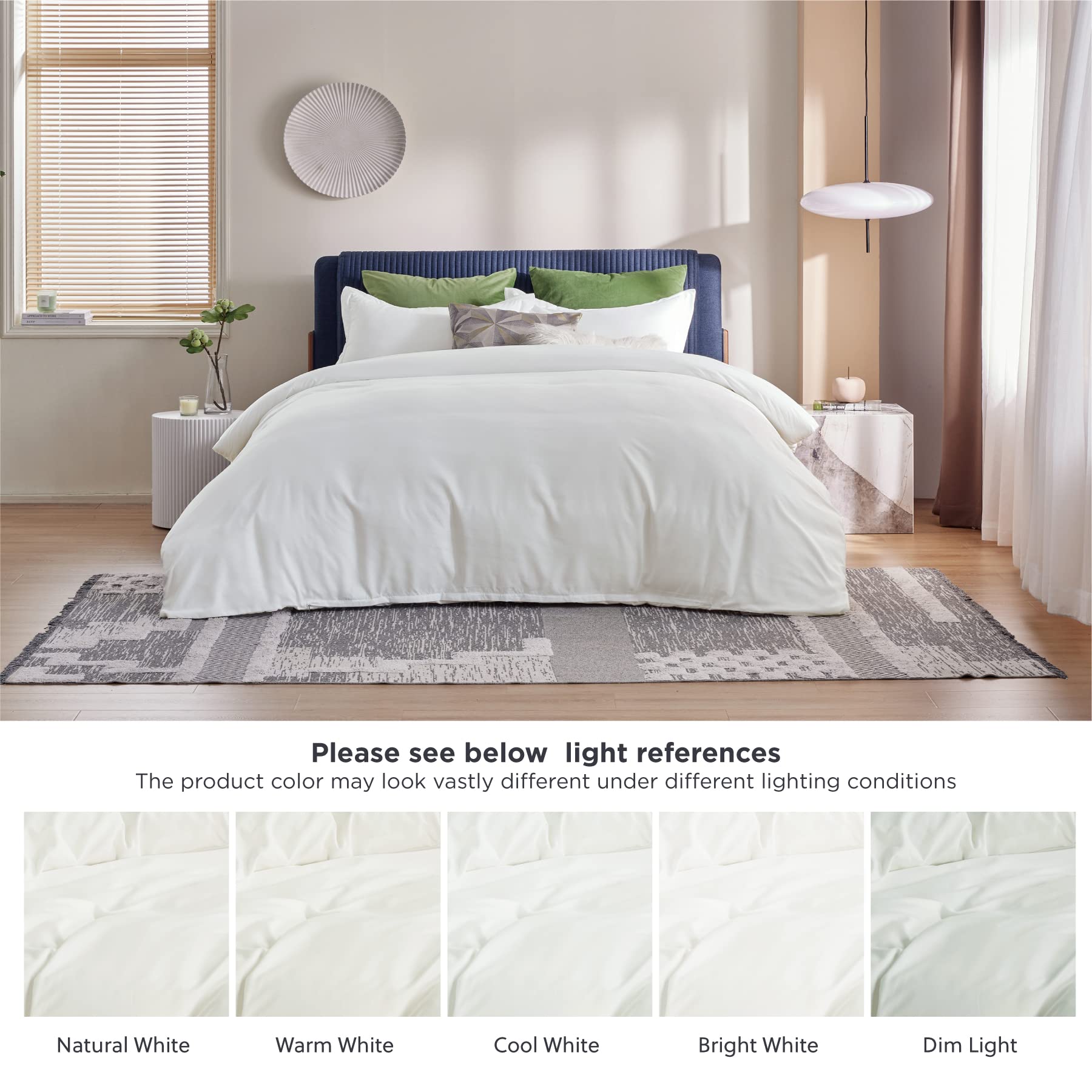 Bedsure Ivory Duvet Covers Queen Size Soft Brushed Microfiber 3