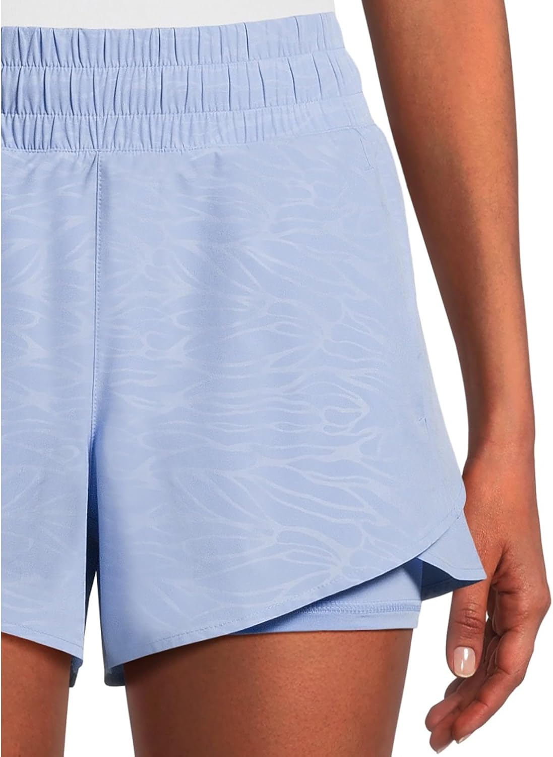 Avia Activewear Women’s 4" Running Shorts with Bike Liner (Blue Brich - XX-Large) - Image 3