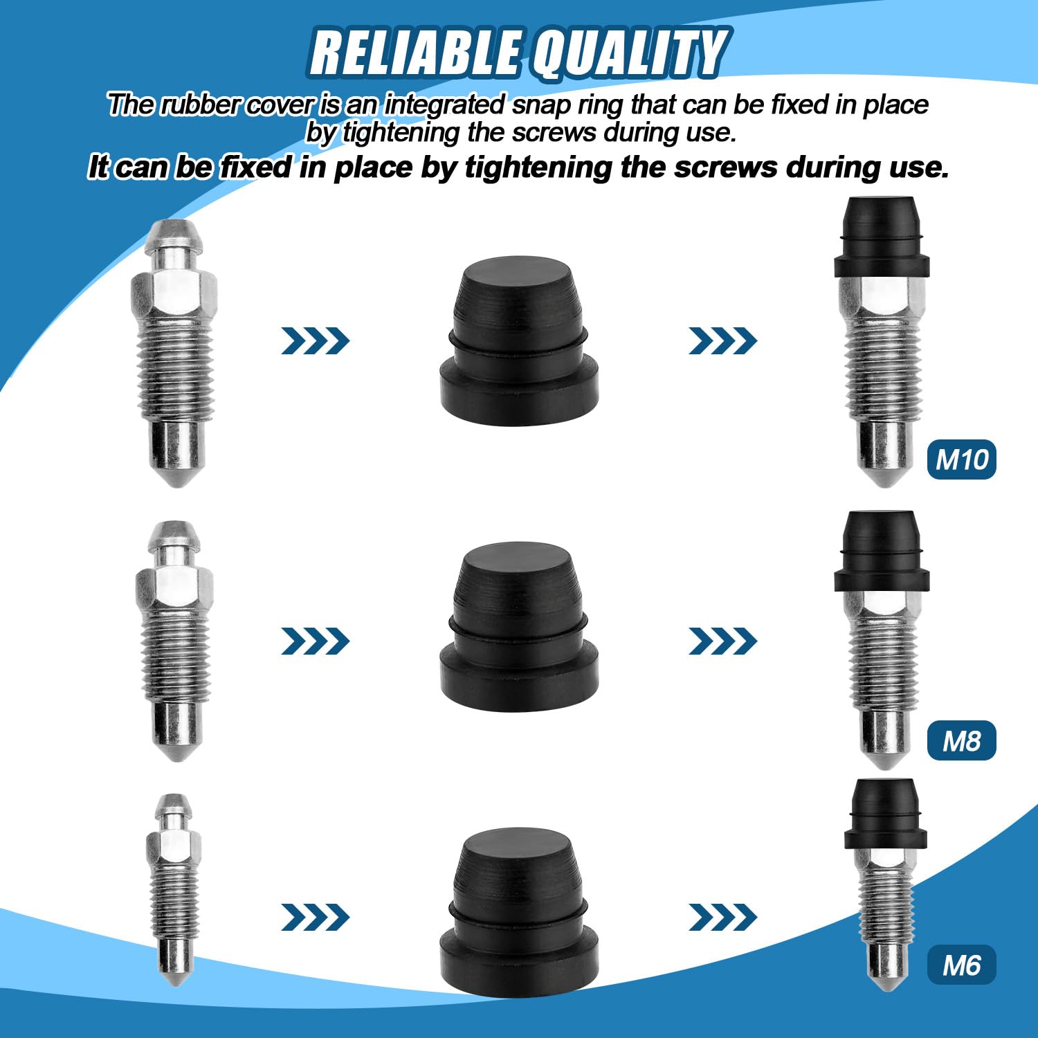 20pz Tappo Spurgo Freni, Nipplo Spurgo Freni Impermeabile Caplier Grease Zerk Caps Grease Fitting Caps Rubber Auto Grease Fitting Dust Zerk Covers per Sistemi Frenanti per Motociclette Auto