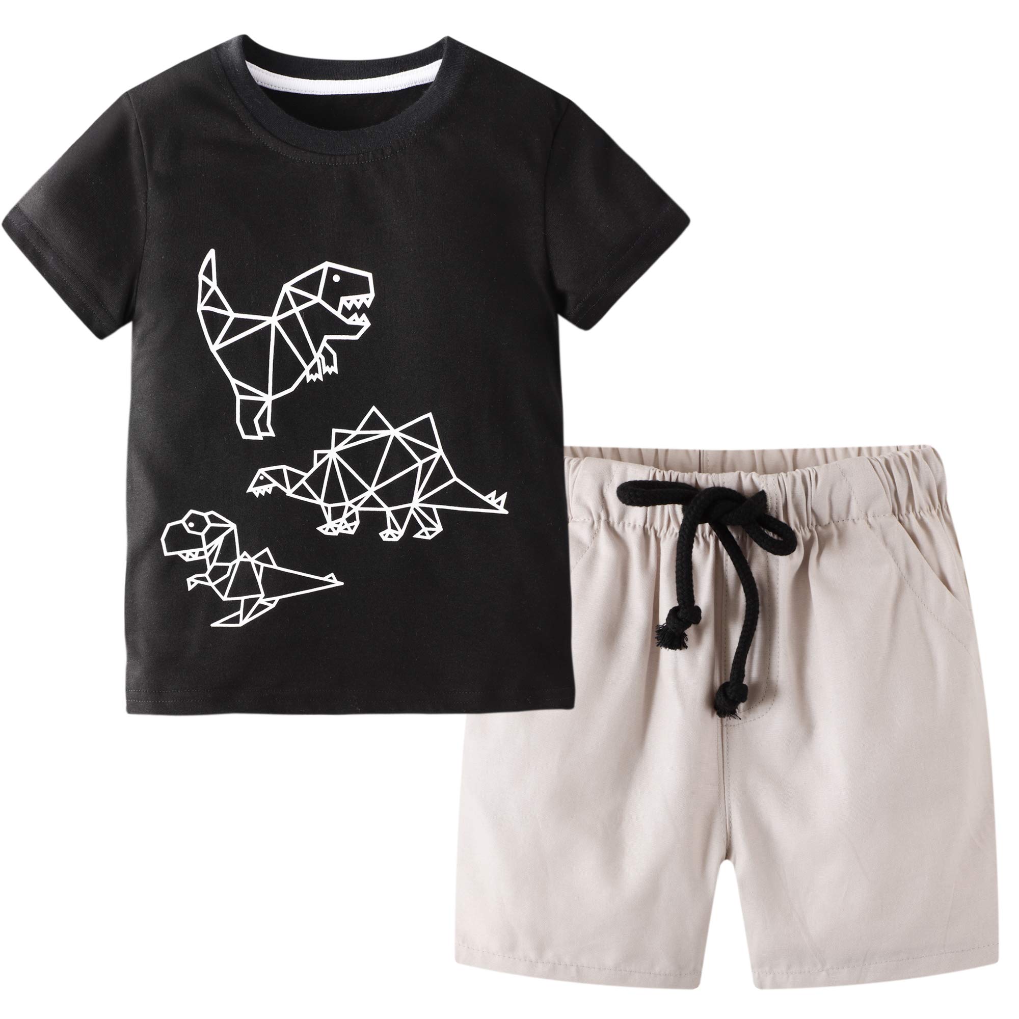 Toddler Boy Clothes Kids Summer Cotton Outfits Short Set Size 2-7Y