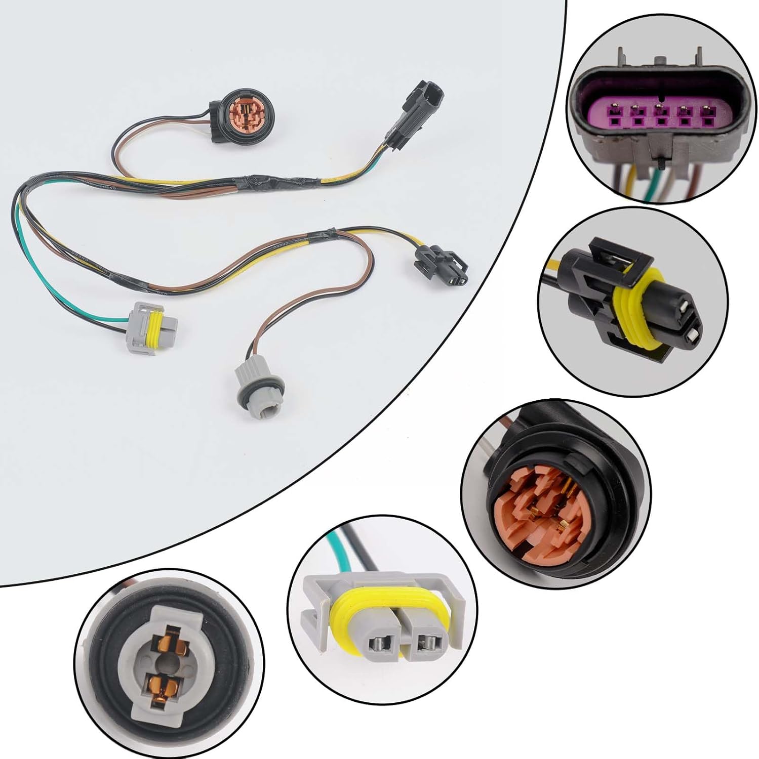 Headlight Assembly Compatible with 2008 2009 2010 2011 2012 Chevy Malibu (Not Fit 2008 Malibu Classic Model), Includes Bulbs and Wiring Harness