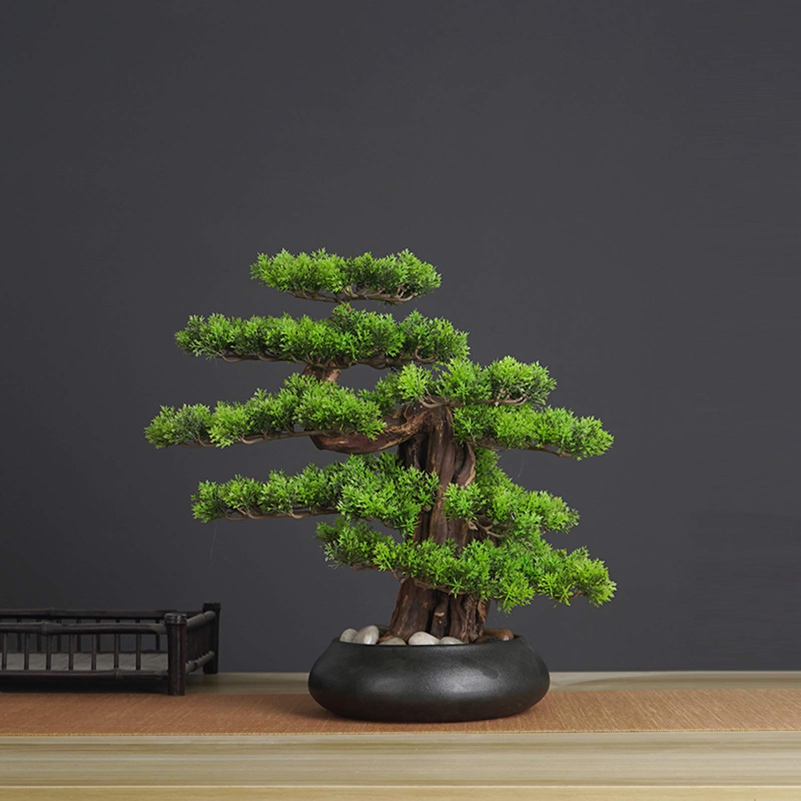 Amazon｜人工鉢植え 人工盆栽歓迎松の木シミュレーション鉢植えの植物