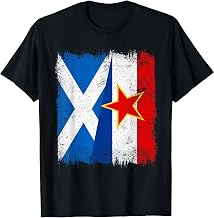 Scotland Yugoslavia Half Flag Scottish Yugoslavian Heritage T-Shirt