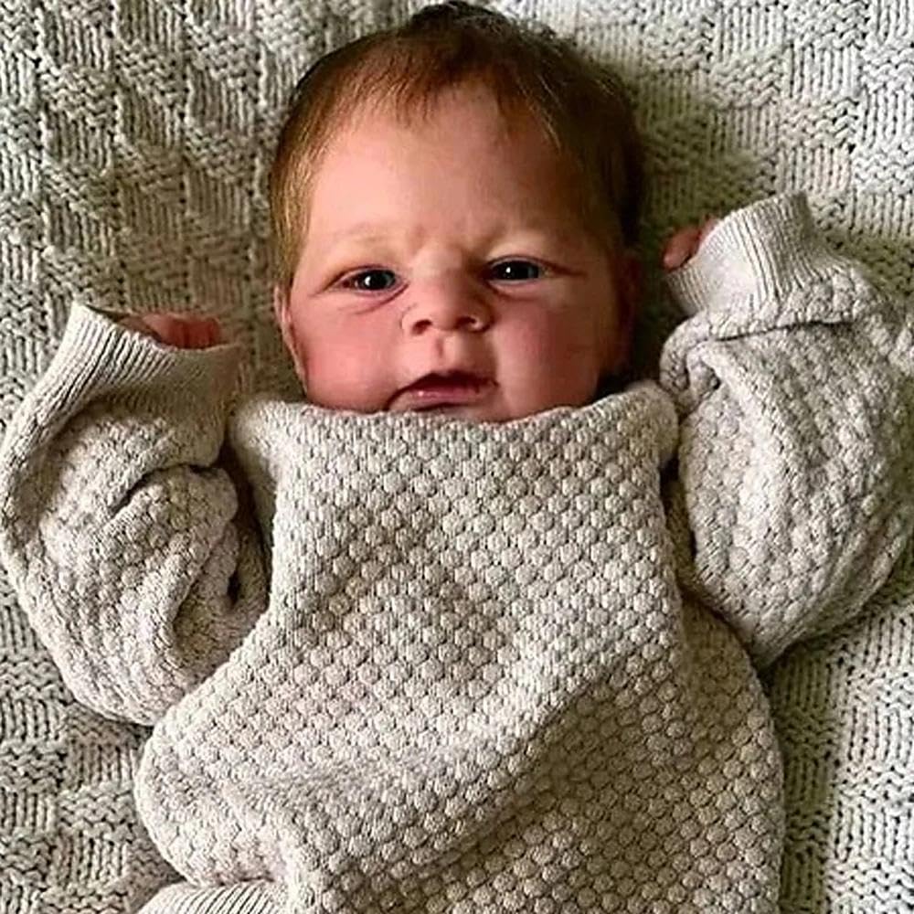 Anano Reborn Baby Lebensecht-45CM Reborn Baby Junge Waschbar Realistisch Puppe Echt Wie EIN Baby Reborn Puppen Lebensechte Babypuppen Mit Zubehör