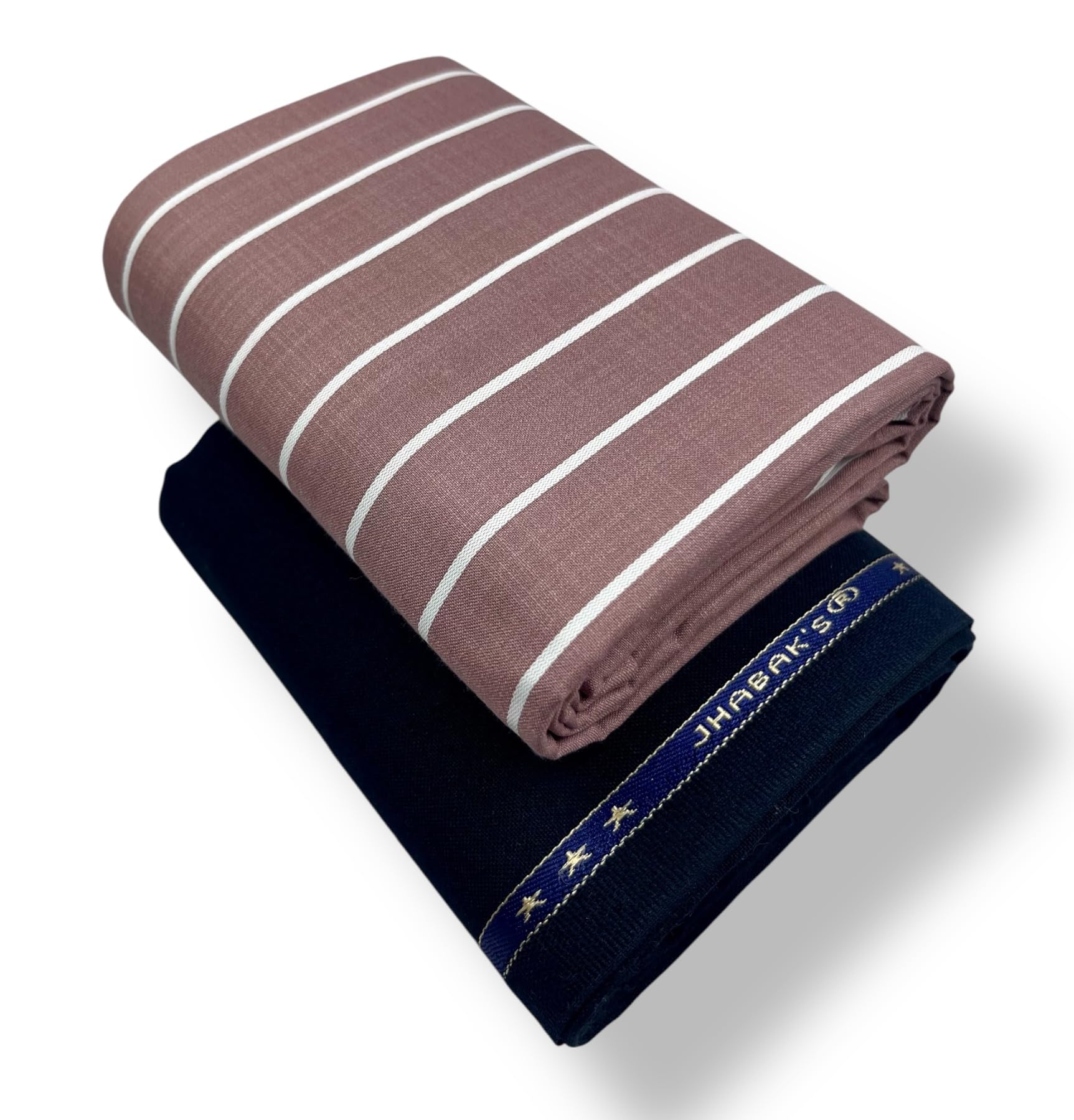 Unstitched Premium Strip Cotton Blend Shirt & Trouser Fabric - 2.35 m Shirt Cloth - 1.30 m Pant Piece