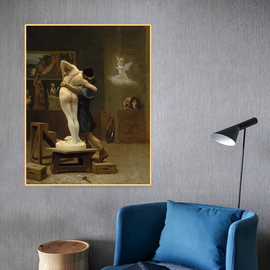 Amazon.co.jp: ジャンレオンジェロームポスター《ピグマリオンと