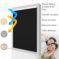 Vista 4 de Moonice Persianas celulares opacas sin cordones, persianas celulares para puertas de ventanas, persianas de ventana y persianas para el hogar