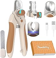 Pawsibility Pet Nail Clipper PRO 2026: LED Quick-Vision Light, Adjustable Magnifier Guard, 2-Stage Blade for Safe Dog & Cat Trims