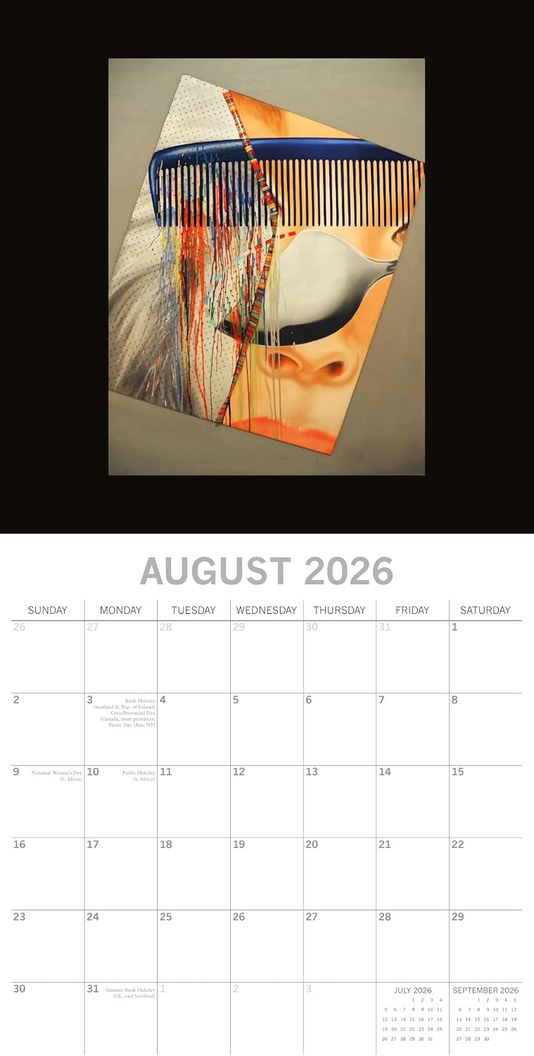 2026 Square Wall Calendar - Pop Art 12 x 12 Inch Monthly View, 16-Month, Art Theme, Includes 180 Reminder Stickers image 3