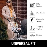 Vista 7 de Ganchos para cochecito de bebé para colgar bolsas, accesorios universales para cochecito, gancho para mamá para bolsa de pañales, carrito