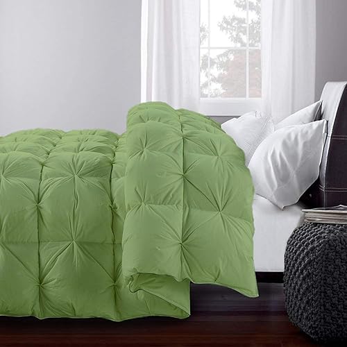 Miniatura 3 de Para todas las estaciones  Edredón plisado de lujo tamaño King extra grande 128 x 120 pulgadas, edredón acolchado alternativo al plumón 1 edredón 1
