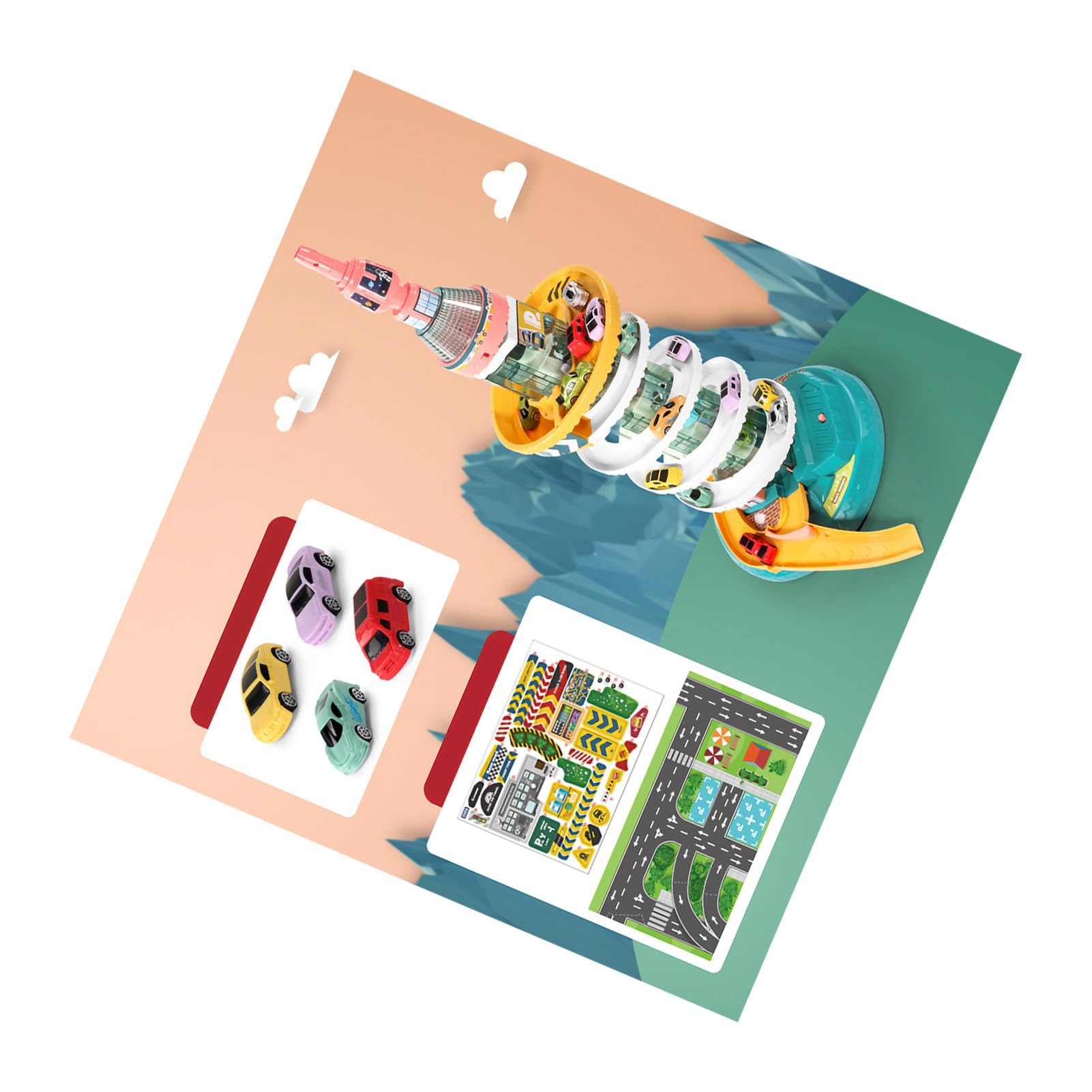 Coche de Juguete con Pista Eléctrica, Set de Juego Interactivo para Niños