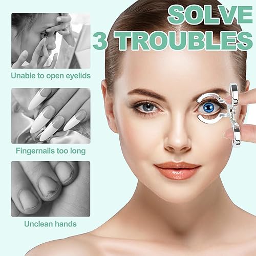 Miniatura 4 de Herramienta aplicadora de lentes de contacto — Pinzas de remoción de contactos oculares, insertador de lente escleral, estuche para lentes