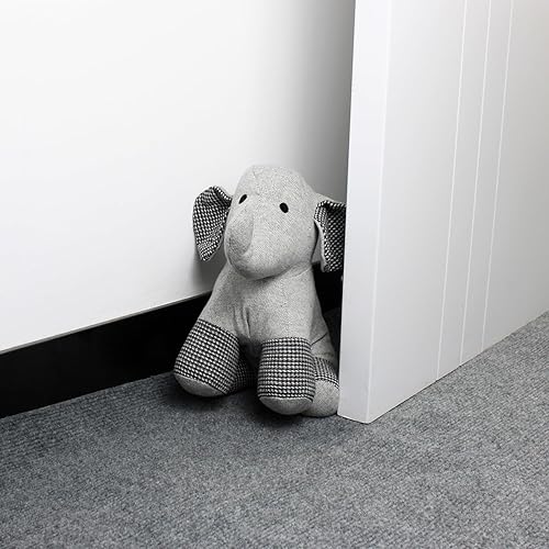 Miniatura 3 de CERAYOU Tapones decorativos para puerta de animales lindos, tela suave y duradera con peso protector de pared interior para el hogar y la oficina,