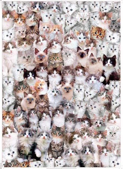 Meryi Cat World Jigsaw Puzzles for Adults 1000 Piece, Adult Children Intellective Educational Toy DIY Collectibles Modern Home Decoration